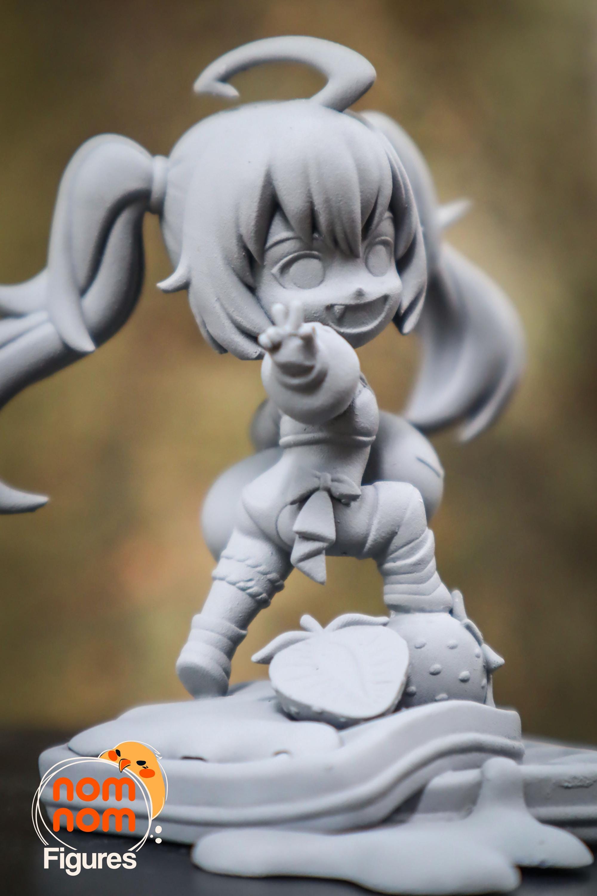 Chibi Demon Girl Figurine | Unpainted Resin Figure | Fantasy Collectible | Paint Your Own Garage Kit