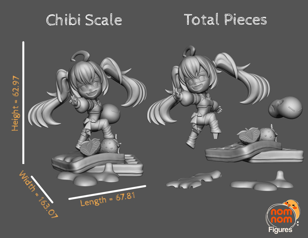 Chibi Demon Girl Figurine | Unpainted Resin Figure | Fantasy Collectible | Paint Your Own Garage Kit