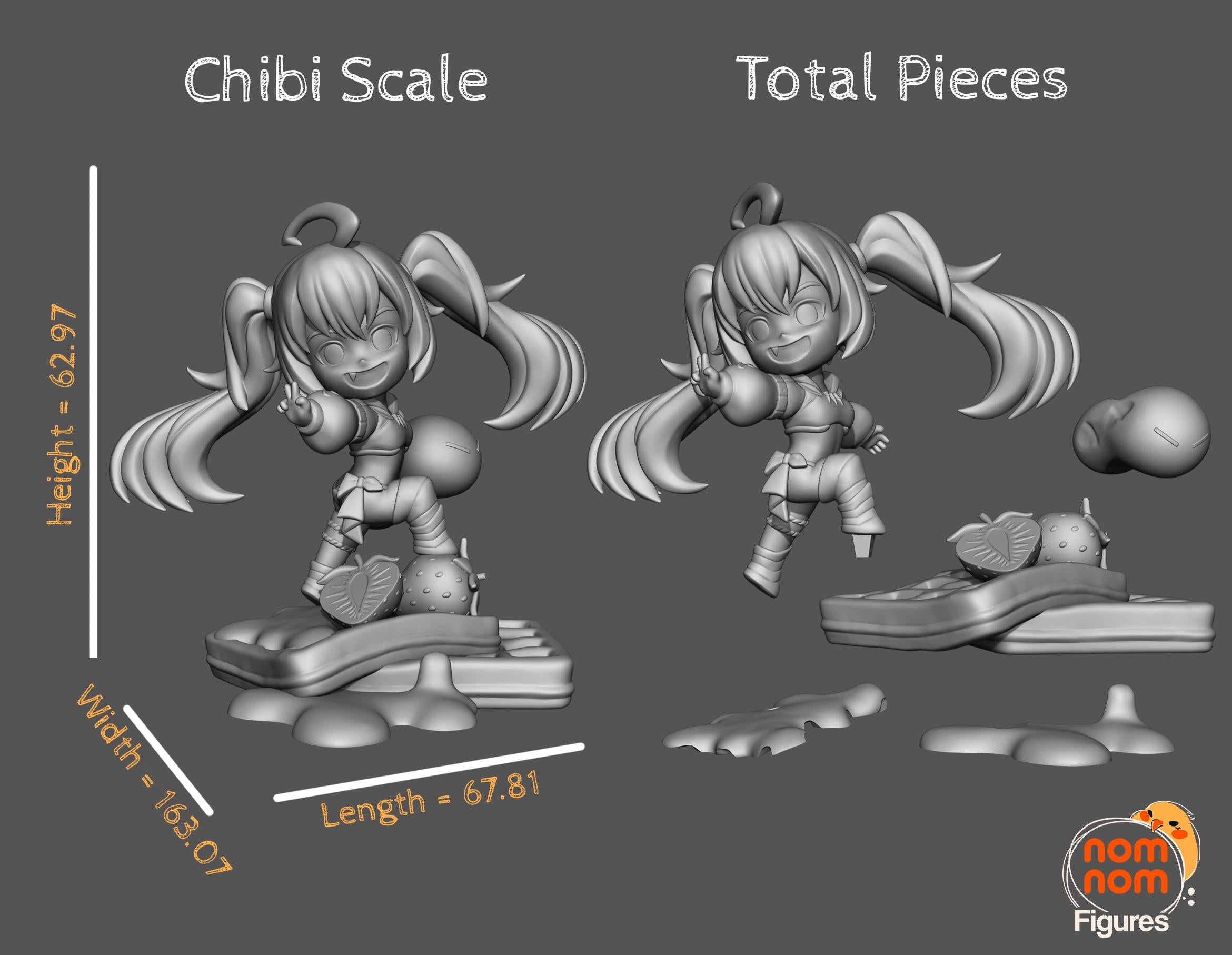 Chibi Demon Girl Figurine | Unpainted Resin Figure | Fantasy Collectible | Paint Your Own Garage Kit
