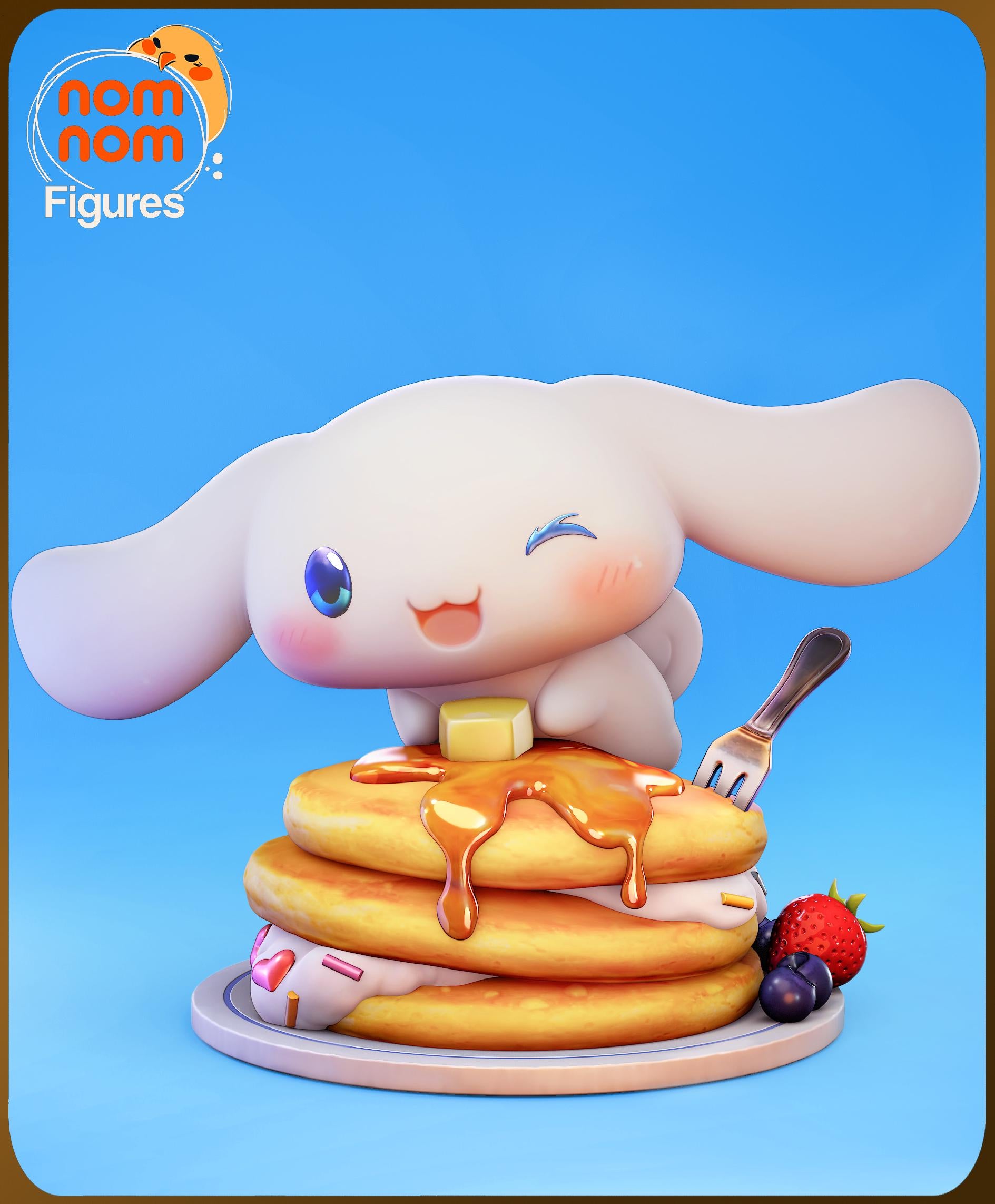 Chibi Cloud Bunny Figurine | Unpainted Resin Collectible | Cute Fantasy Animal Figure | Hobby Kit