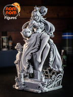 Halloween Ghost Girl Figurine | 75mm Unpainted Resin Model | Cute Spooky Collectible | Garage Kit