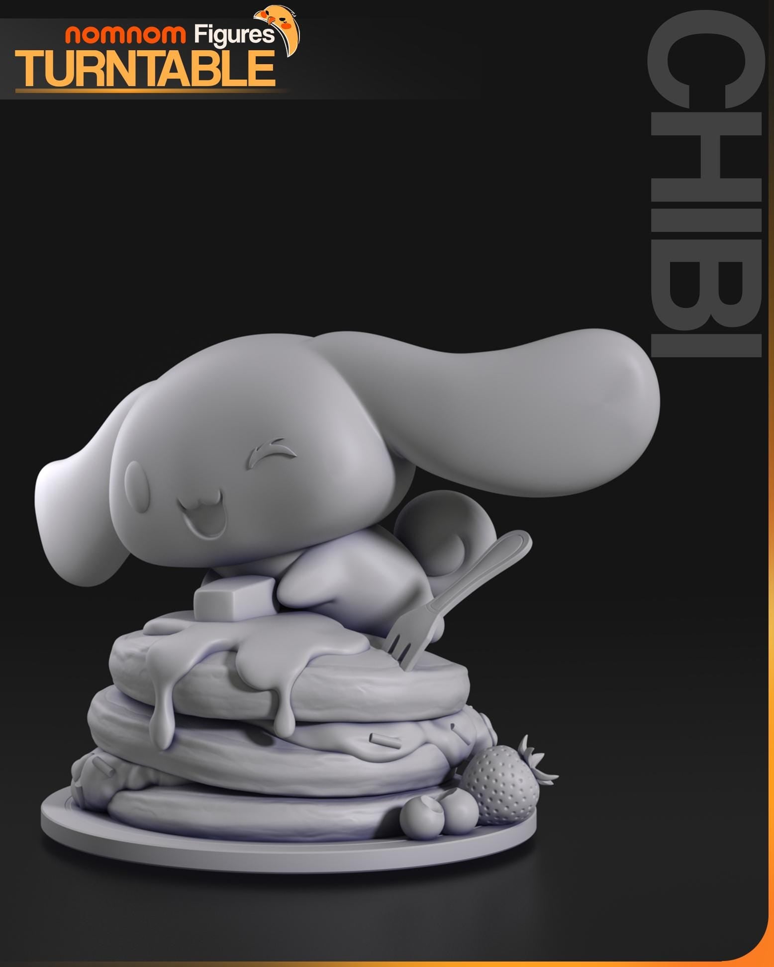 Chibi Cloud Bunny Figurine | Unpainted Resin Collectible | Cute Fantasy Animal Figure | Hobby Kit