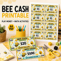 Bee Play Money Printable | Homeschool Counting & Pretend Shop Activity Pack