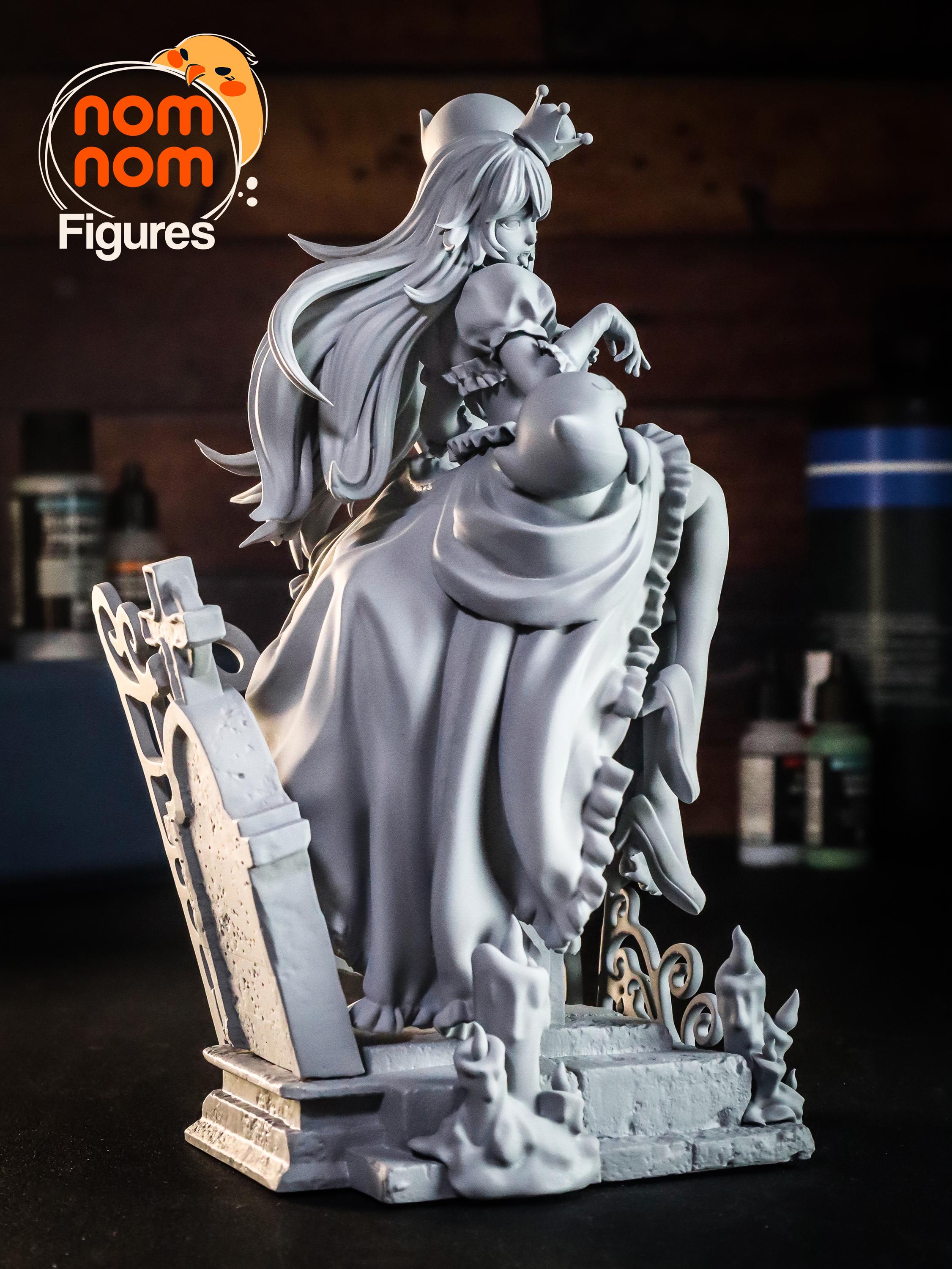 Halloween Ghost Girl Figurine | 75mm Unpainted Resin Model | Cute Spooky Collectible | Garage Kit