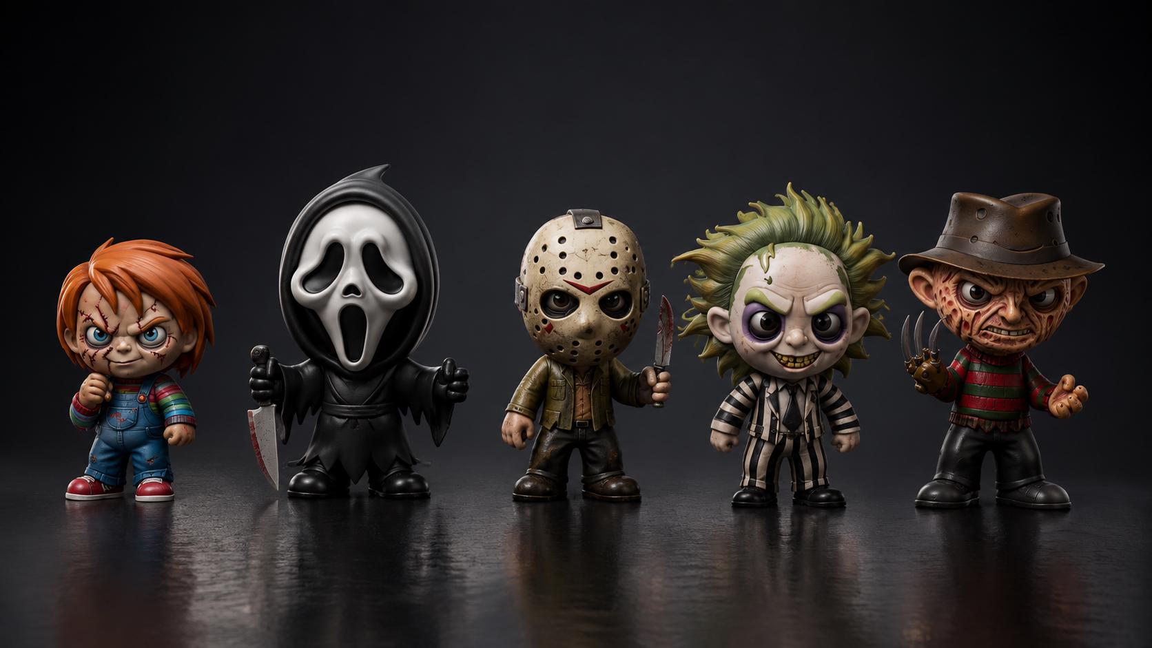 Horror Chibi Minis STL Bundle | Creepy 3D Print Files (Digital Download)