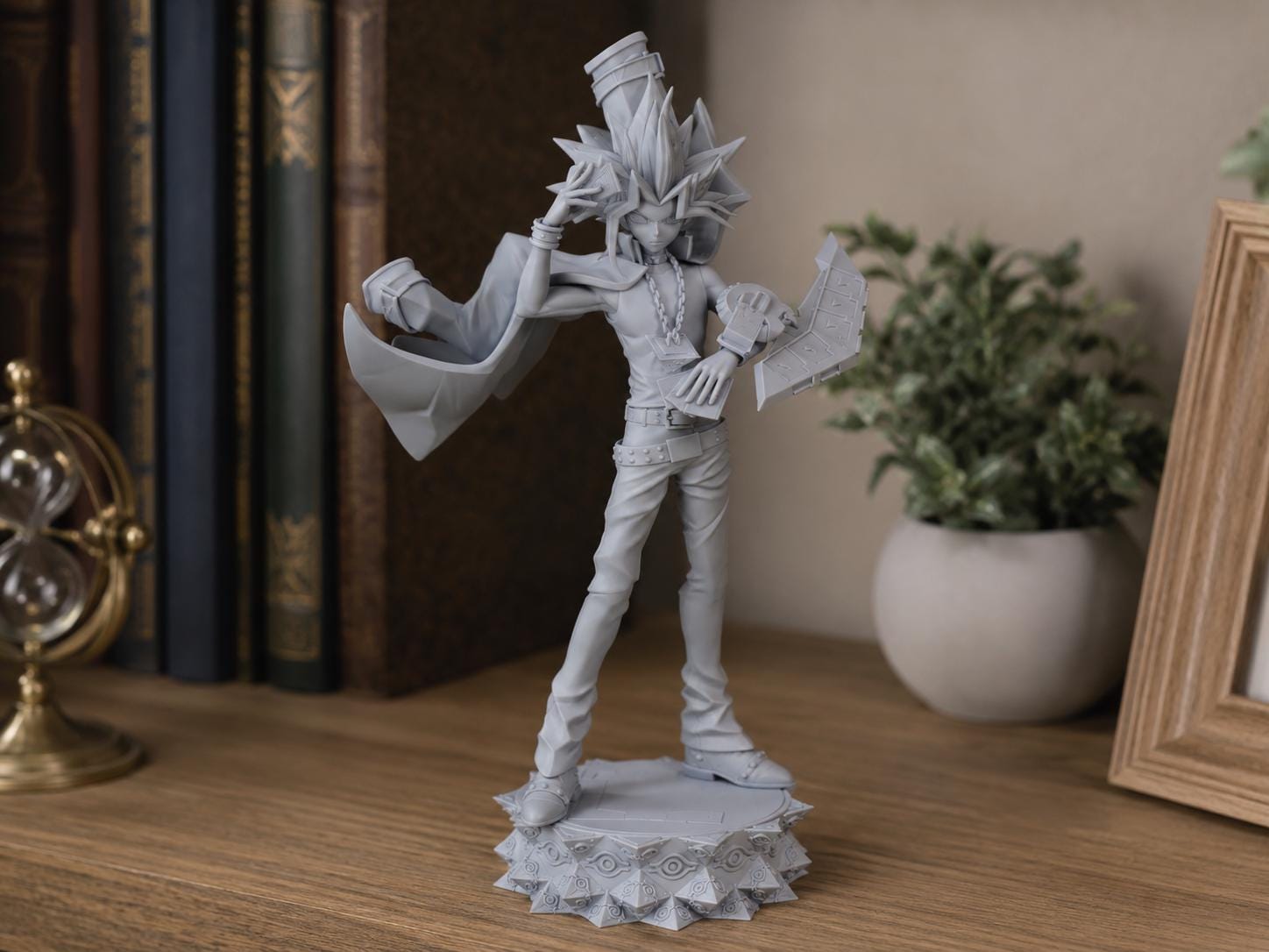 Chibi Card Duelist Figurine | Unpainted Resin Figure | Fantasy Gamer Character | Garage Kit Model
