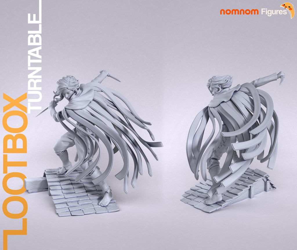 Shadow Assassin Fantasy Figurine | Unpainted Resin Collectible | Paint Your Own Garage Kit