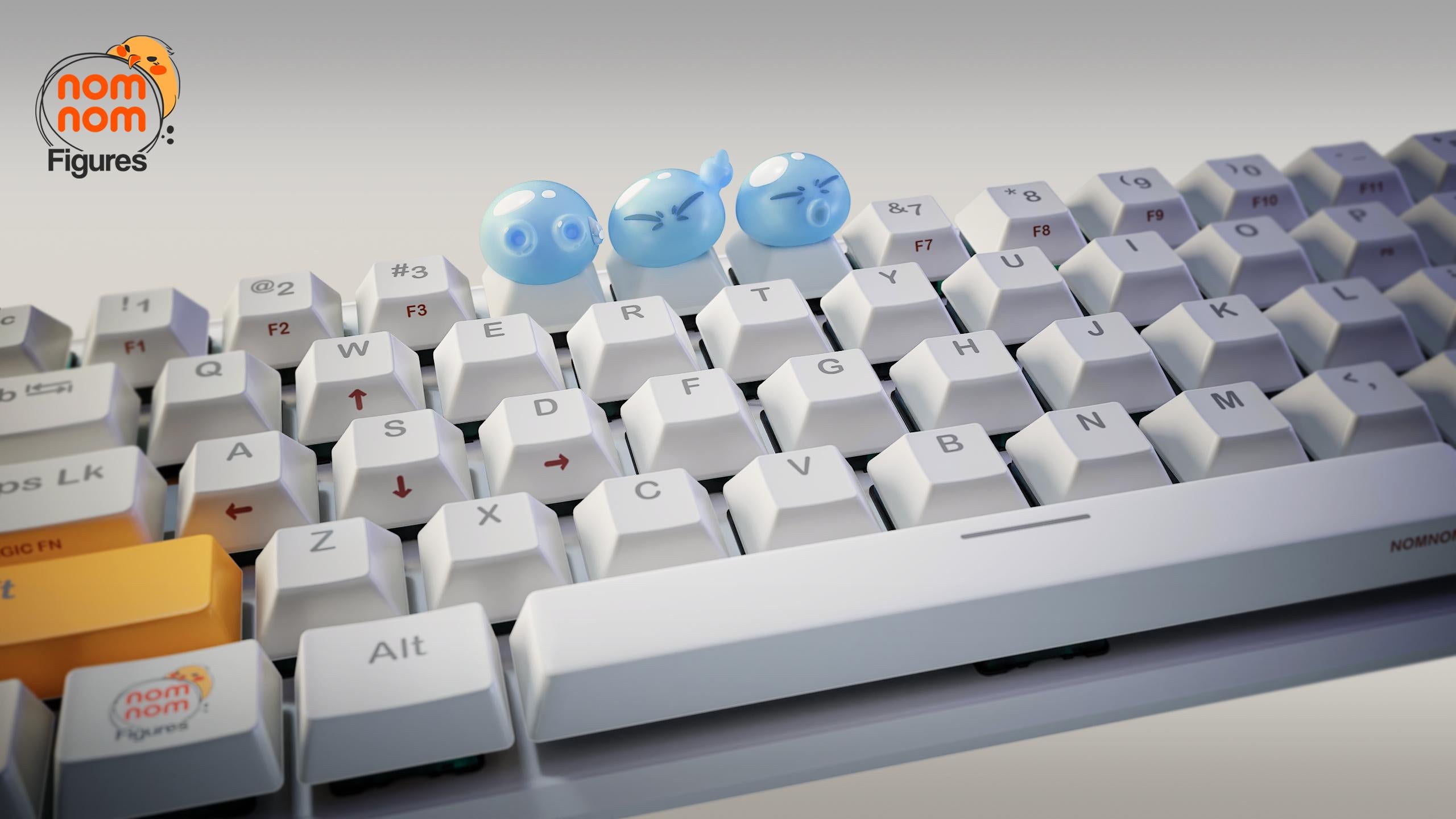 Cute Slime Artisan Keycap | Unpainted Resin Keyboard Cap | DIY Painting Hobby Kit | Gamer Gift