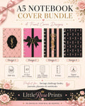 A5 Luxury Notebook Cover Bundle 3MF | 4 Front & 4 Back Covers | 3D Printable Planner Cover Set | Digital Download