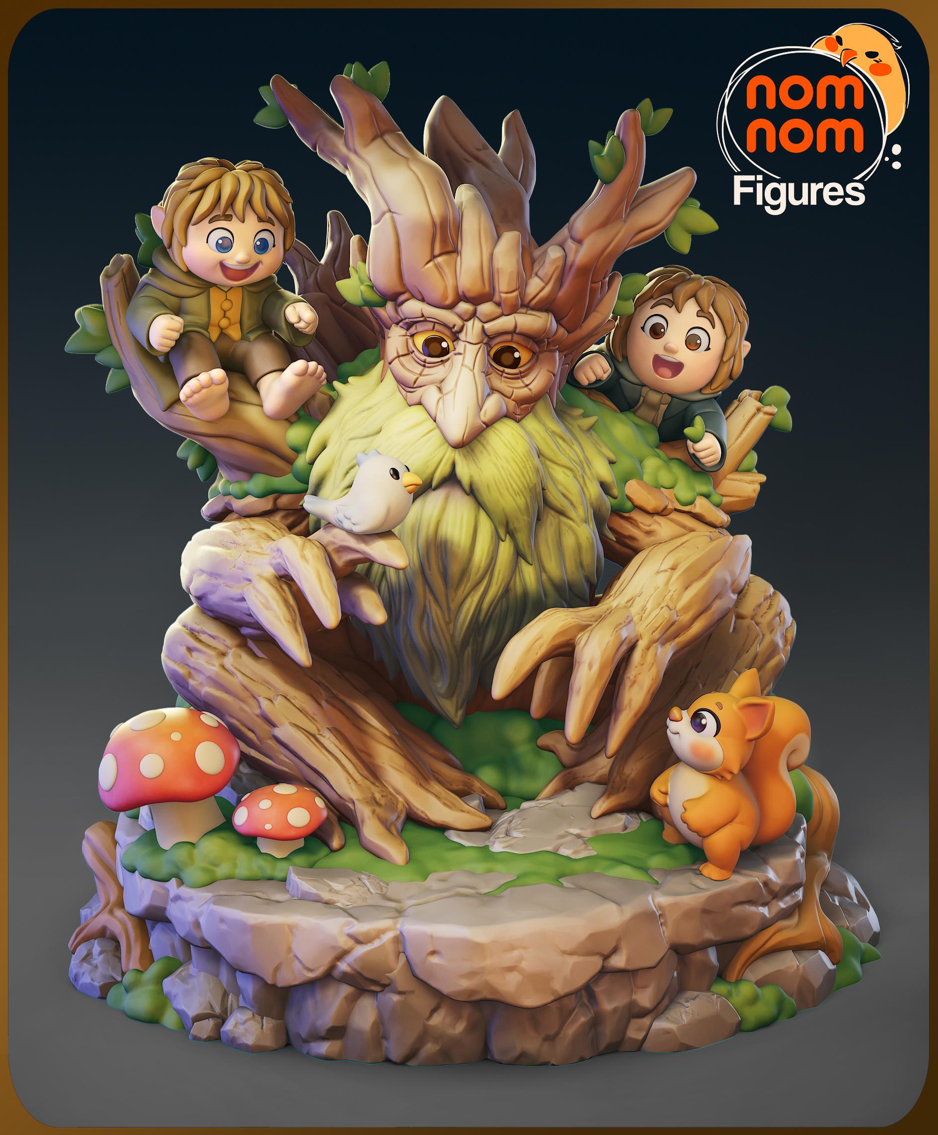 Ancient Forest Guardian Chibi Figure | Unpainted Resin Garage Kit | Fantasy Collectible Statue