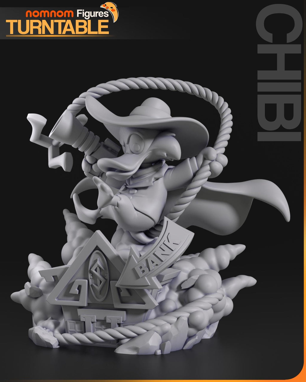 Masked Duck Vigilante Figurine | Unpainted Resin Garage Kit | Cute Fantasy Hero Collectible