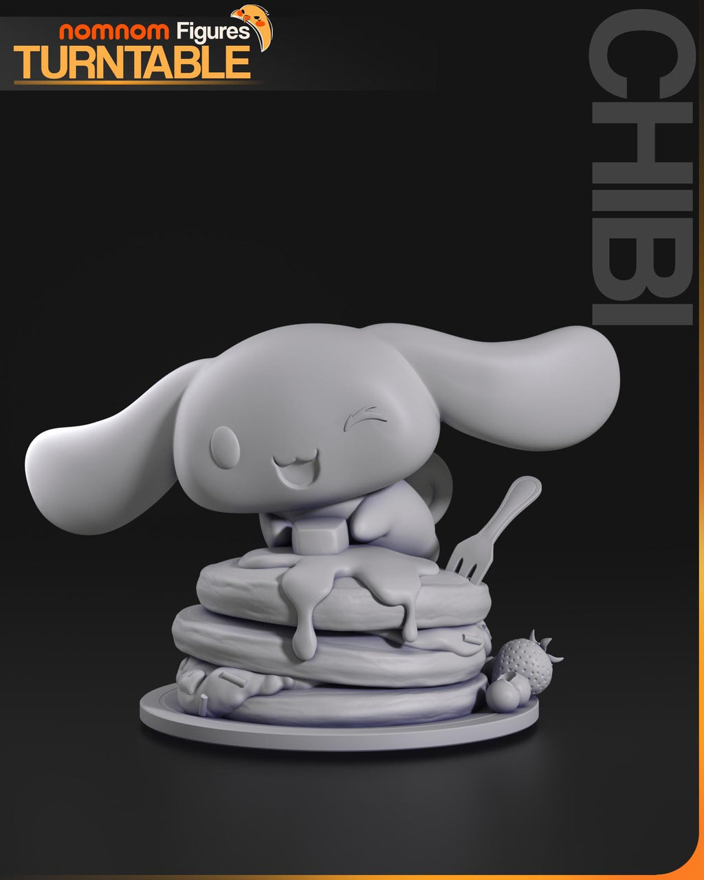 Chibi Cloud Bunny Figurine | Unpainted Resin Collectible | Cute Fantasy Animal Figure | Hobby Kit
