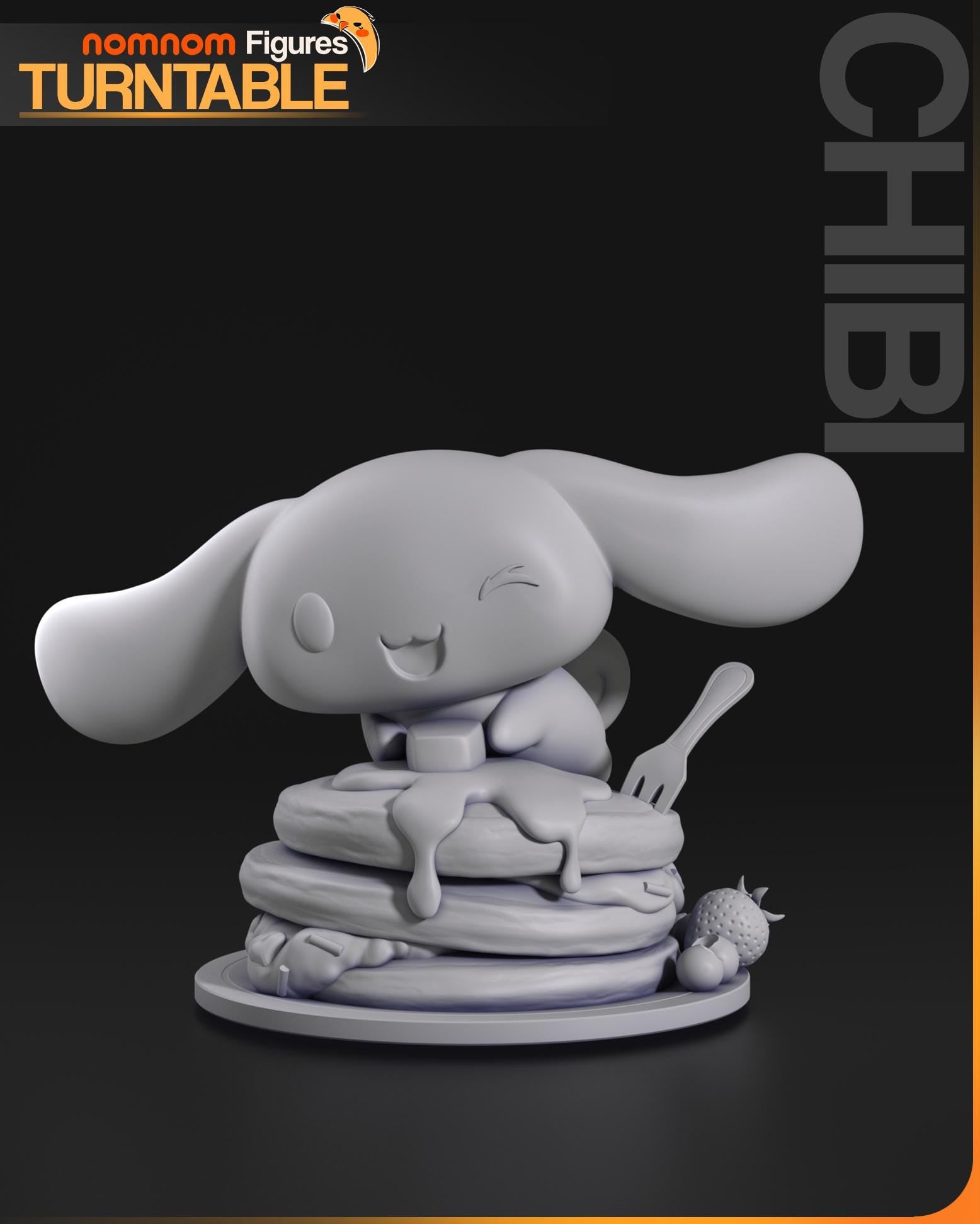 Chibi Cloud Bunny Figurine | Unpainted Resin Collectible | Cute Fantasy Animal Figure | Hobby Kit