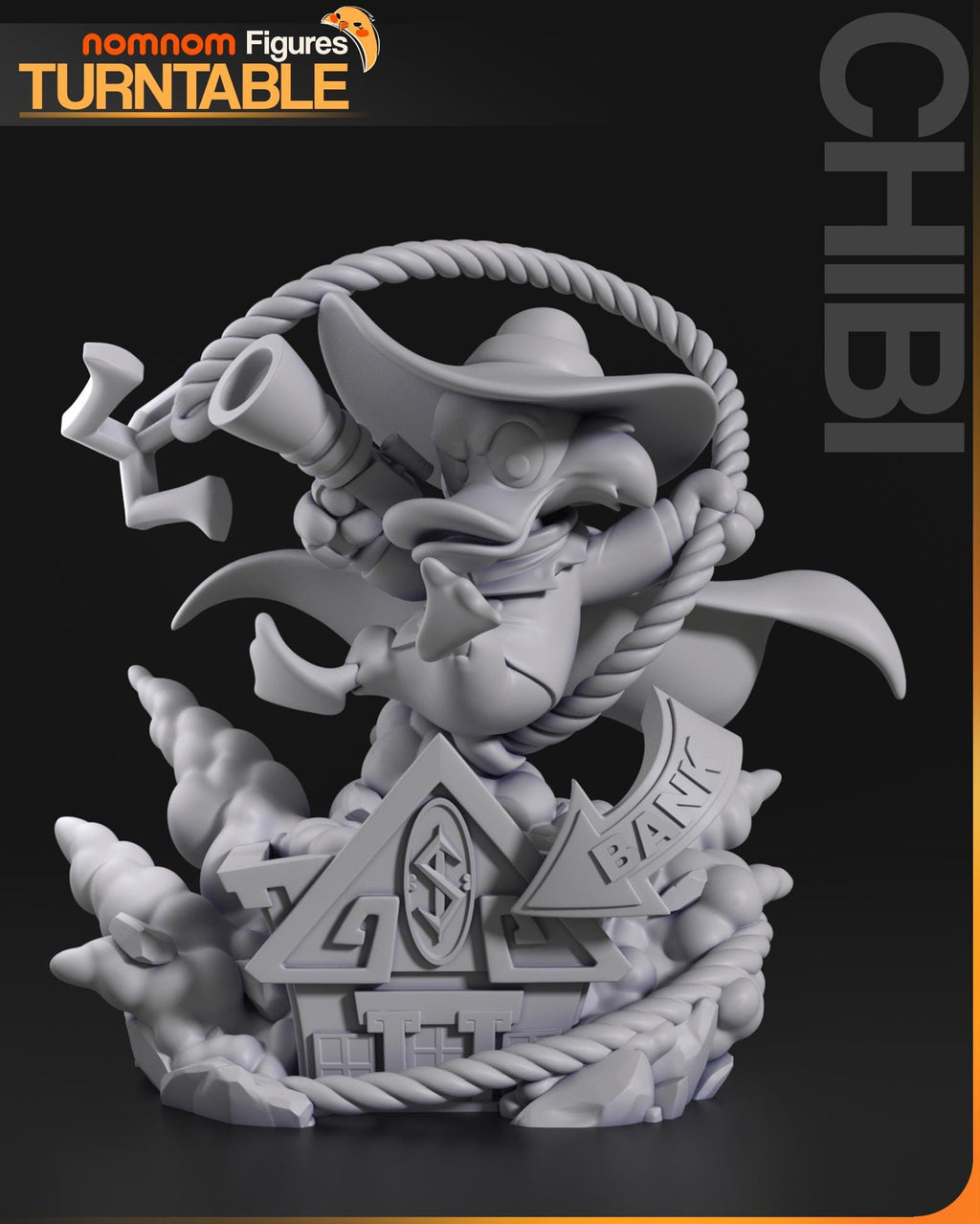 Masked Duck Vigilante Figurine | Unpainted Resin Garage Kit | Cute Fantasy Hero Collectible
