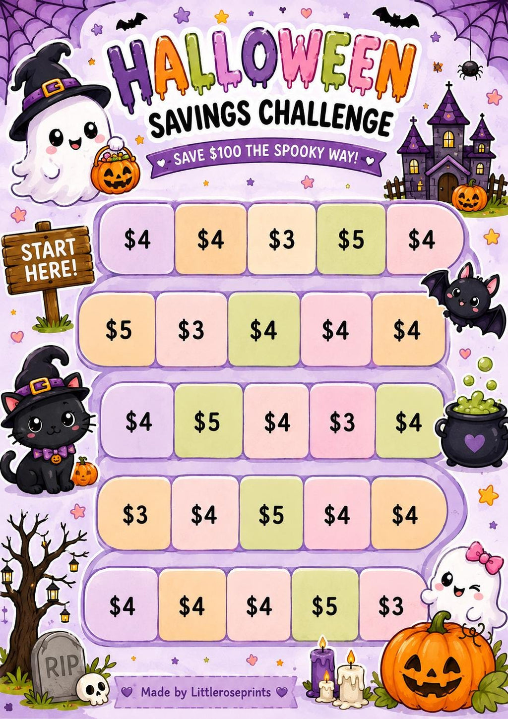 Savings Challenge Bundle PDF, 12 Seasonal Money Saving Trackers, A4 & Mini Cash Stuffing Printable