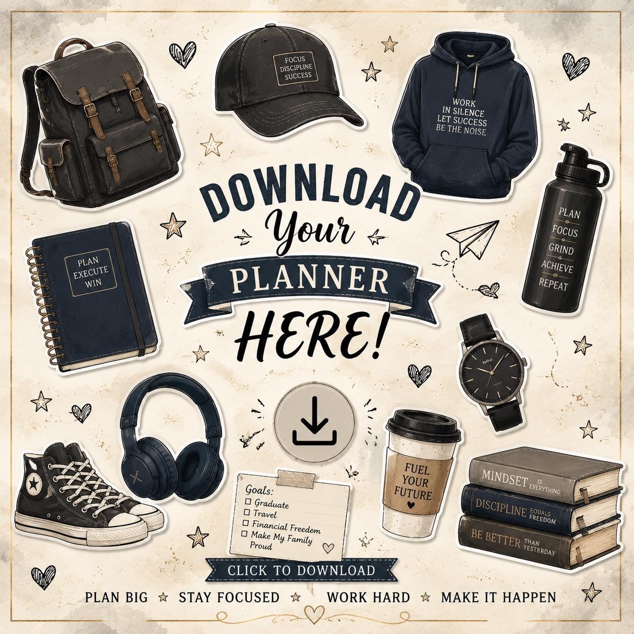 Teen Boy End of School Journal | Grunge Scrapbook Diary (Digital Download PDF)
