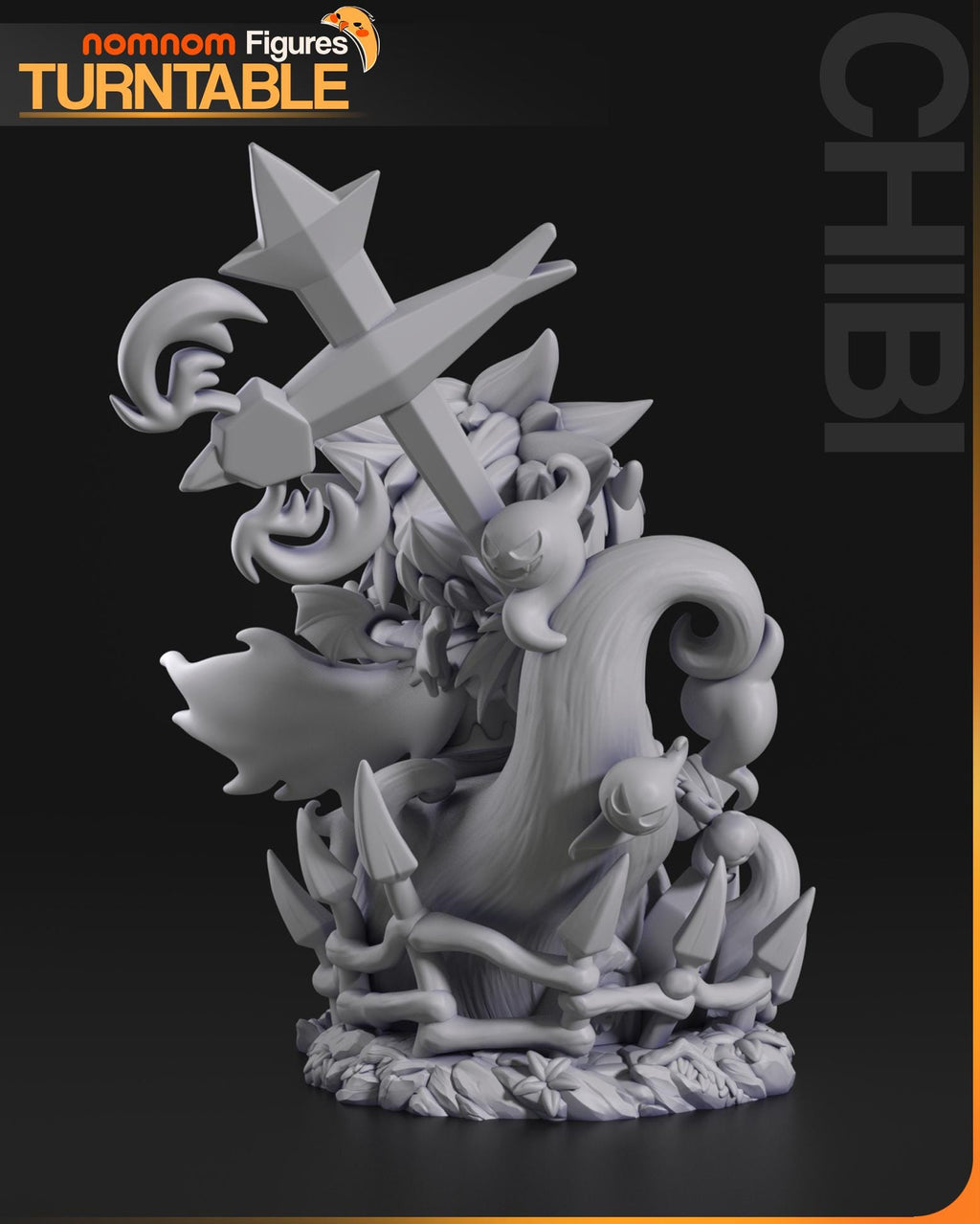 Little Hero Chibi Figurine | Resin Collectible Figure | Unpainted Paintable Garage Kit