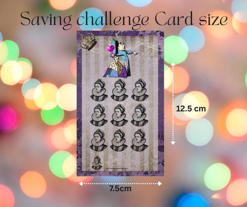 Alice in Wonder-Darkland Savings Challenge Cards | Fun Money-Savings | Budget Binder Printable | Cash Envelope Challenge
