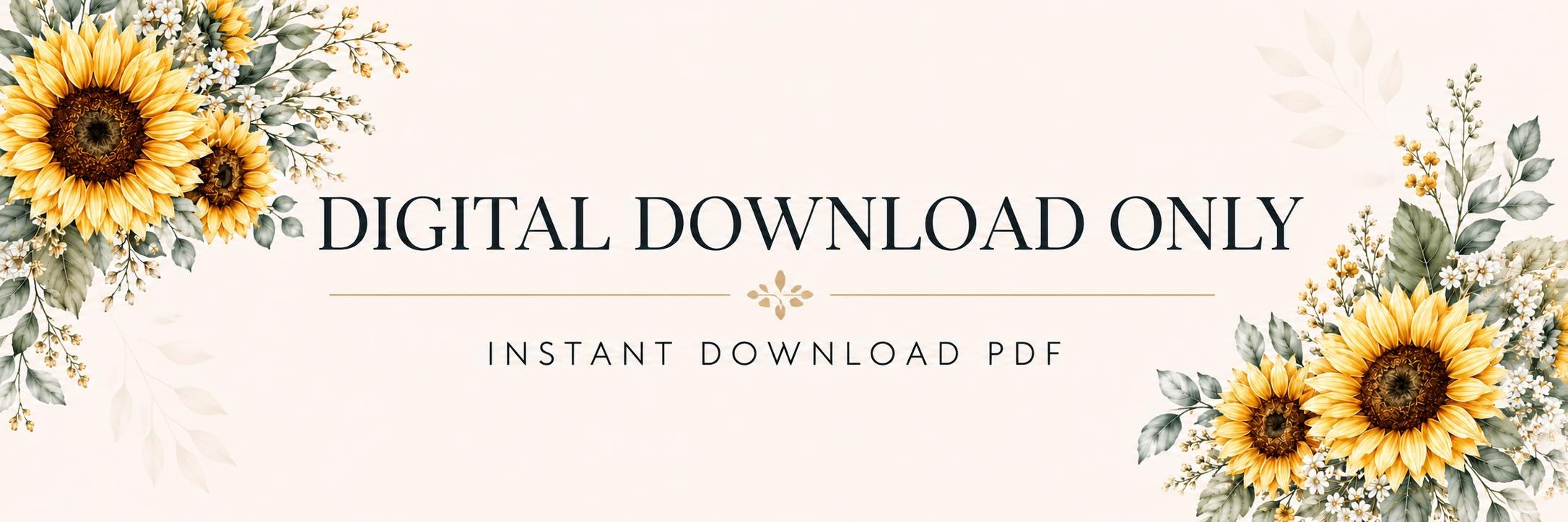 Sunflower Wellness Diary Printable Planner | Daily Journal, Habit Tracker (Digital Download)