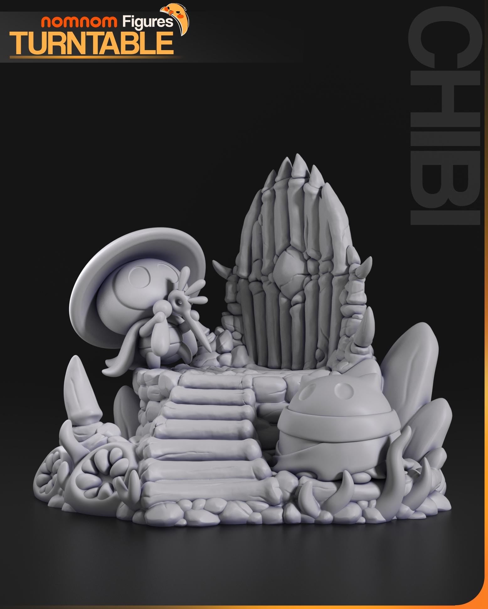 Chibi Fantasy Character Figurine | Unpainted Resin Figure | Cute Collectible Garage Kit | Paint Your Own