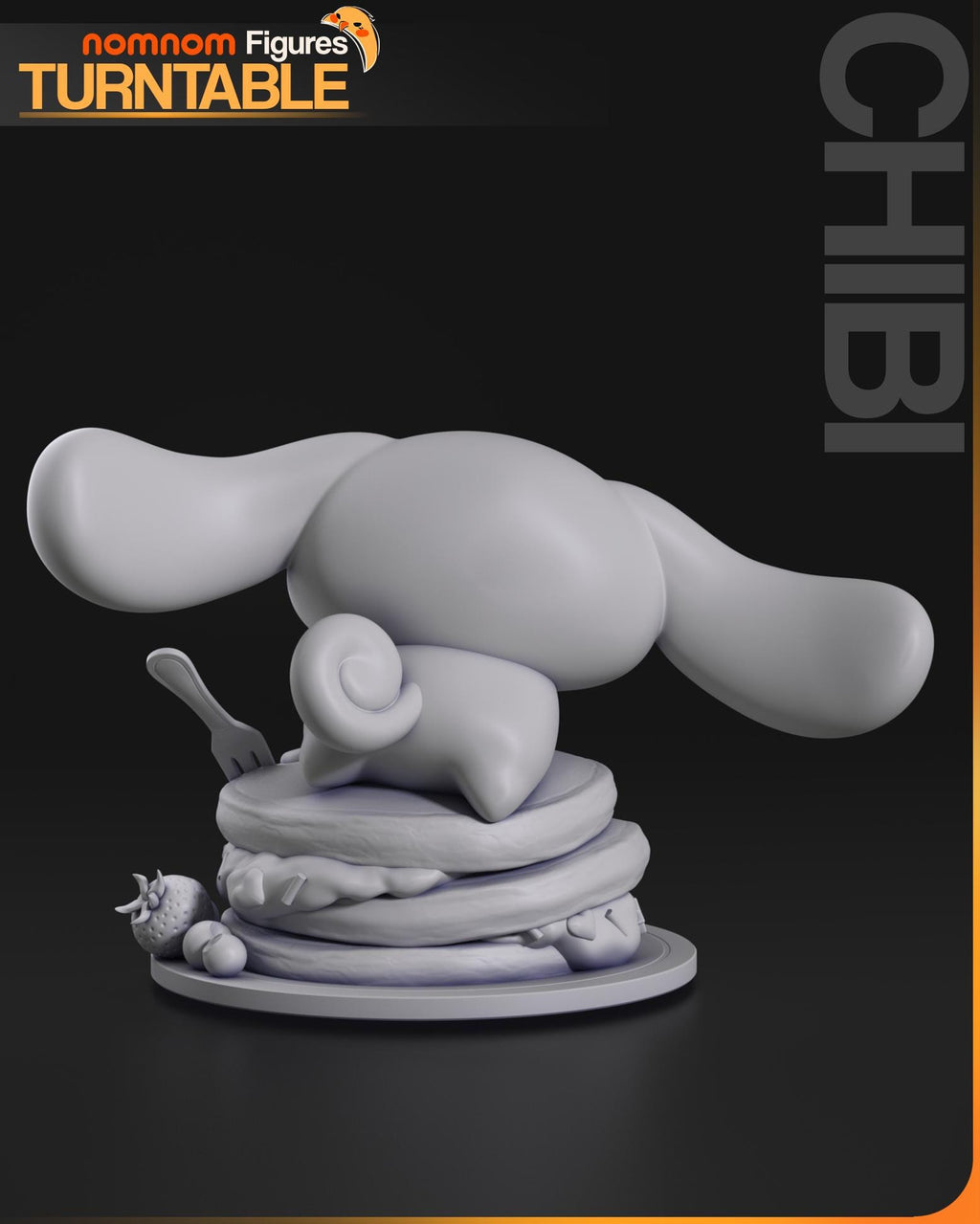 Chibi Cloud Bunny Figurine | Unpainted Resin Collectible | Cute Fantasy Animal Figure | Hobby Kit