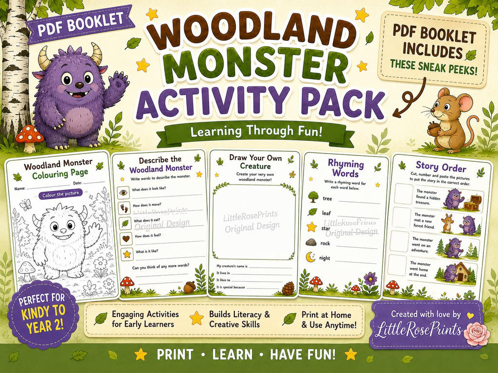 Gruffalo Monster Activity Pack PDF | 14 Printable Literacy Worksheets | Classroom Activities| Read Gruffalo book and print worksheets