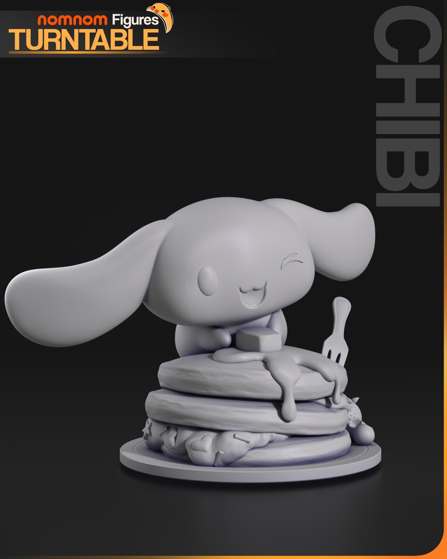 Chibi Cloud Bunny Figurine | Unpainted Resin Collectible | Cute Fantasy Animal Figure | Hobby Kit