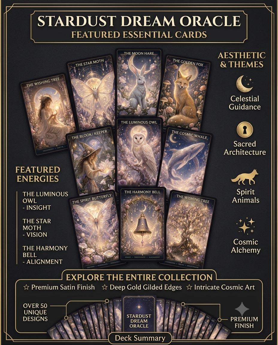 Celestial Moon Oracle Deck | Printable Digital Oracle Cards | Fantasy Witchy Card Deck | Spiritual Divination Cards | Instant Download