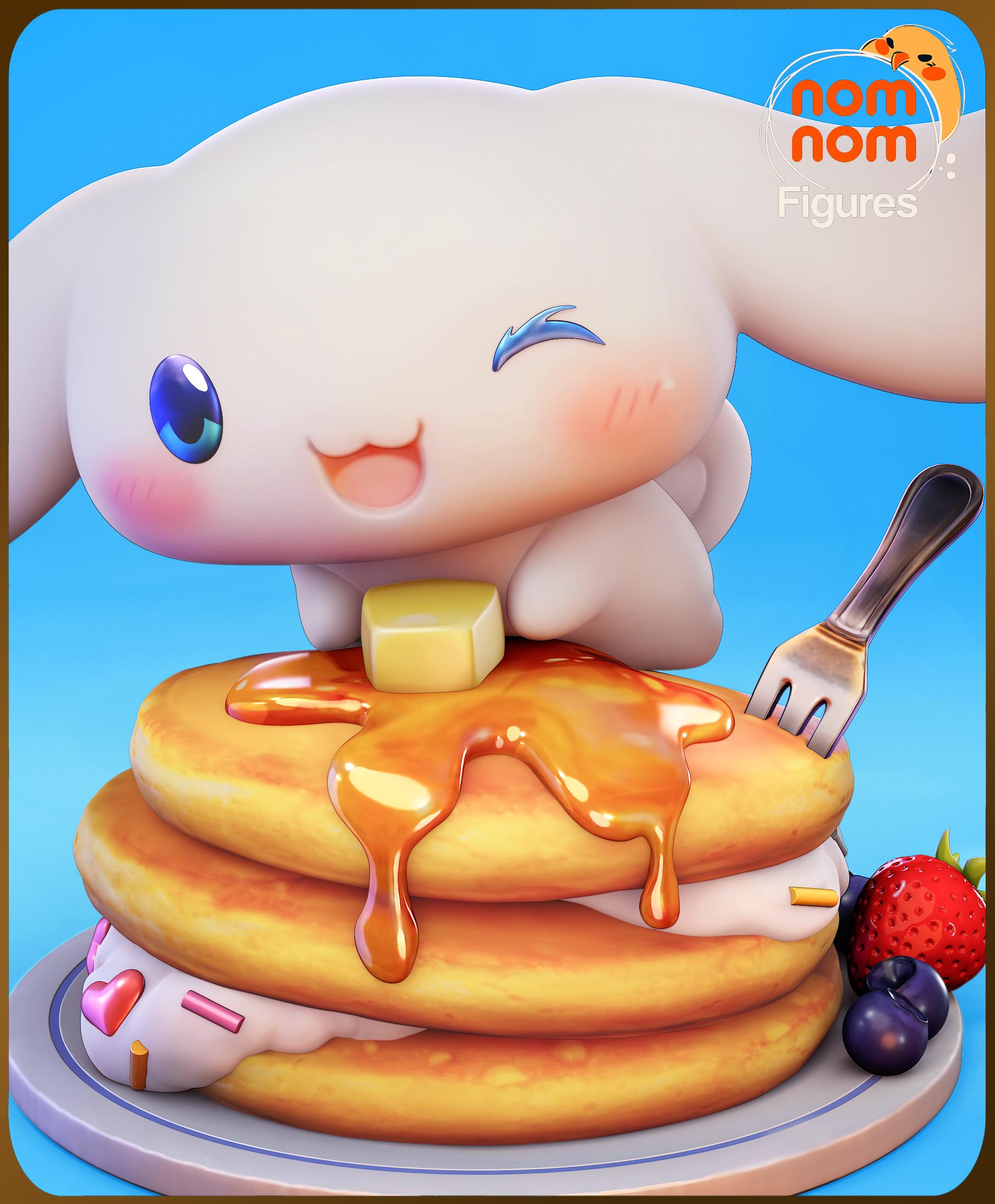 Chibi Cloud Bunny Figurine | Unpainted Resin Collectible | Cute Fantasy Animal Figure | Hobby Kit