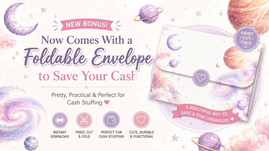 Space Savings Challenge Bundle | 9 Printable Cards + 4 Seasonal Trackers (Digital Download)