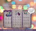 Alice in Wonder-Darkland Savings Challenge Cards | Fun Money-Savings | Budget Binder Printable | Cash Envelope Challenge