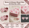 Coquette Bow & Kisses Heart Box – Multi-Color 3D Print File (.3MF)