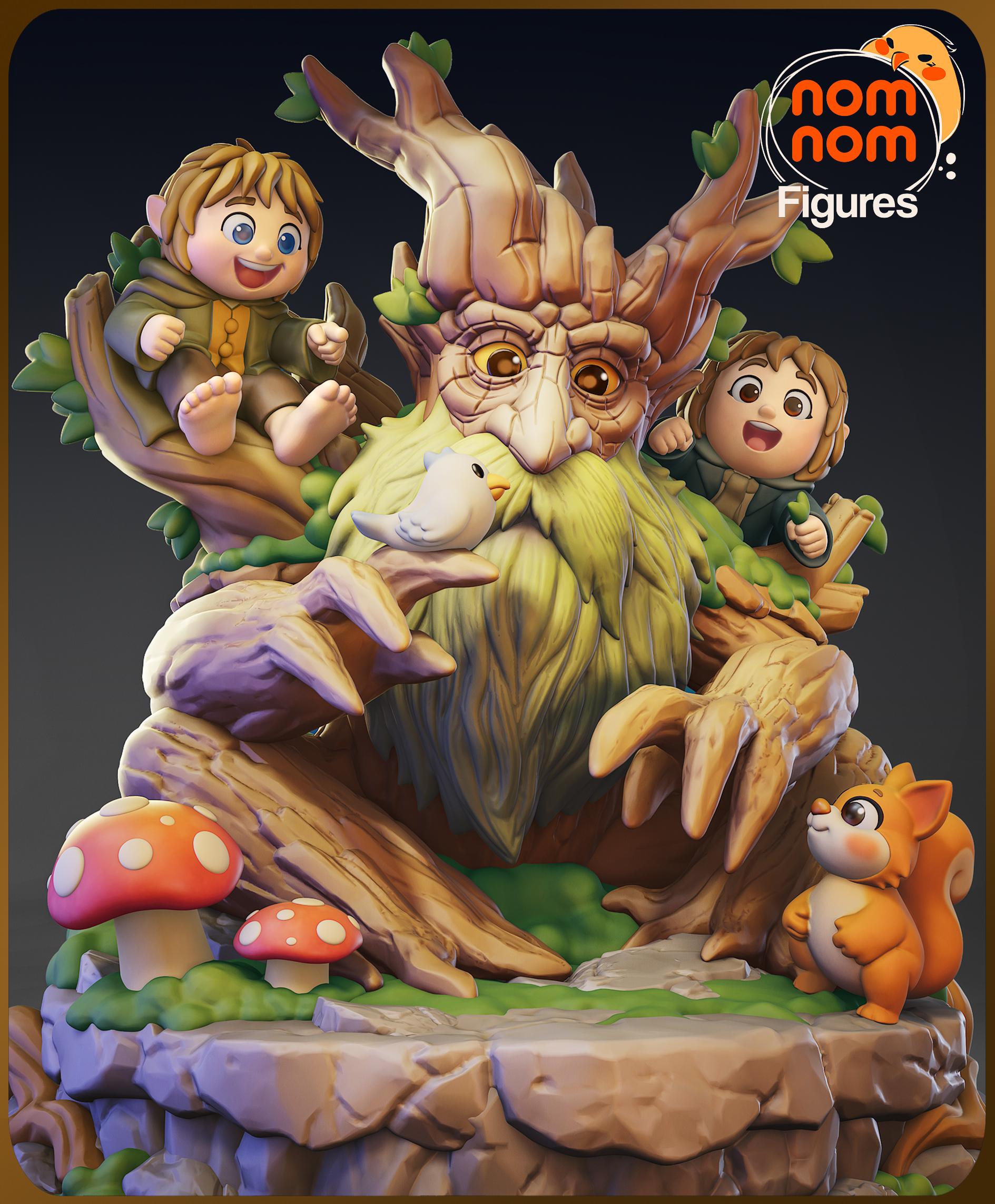 Ancient Forest Guardian Chibi Figure | Unpainted Resin Garage Kit | Fantasy Collectible Statue