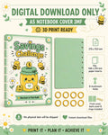 A5 Savings Challenge Notebook Cover 3MF | 3D Printable Bee Budget Planner