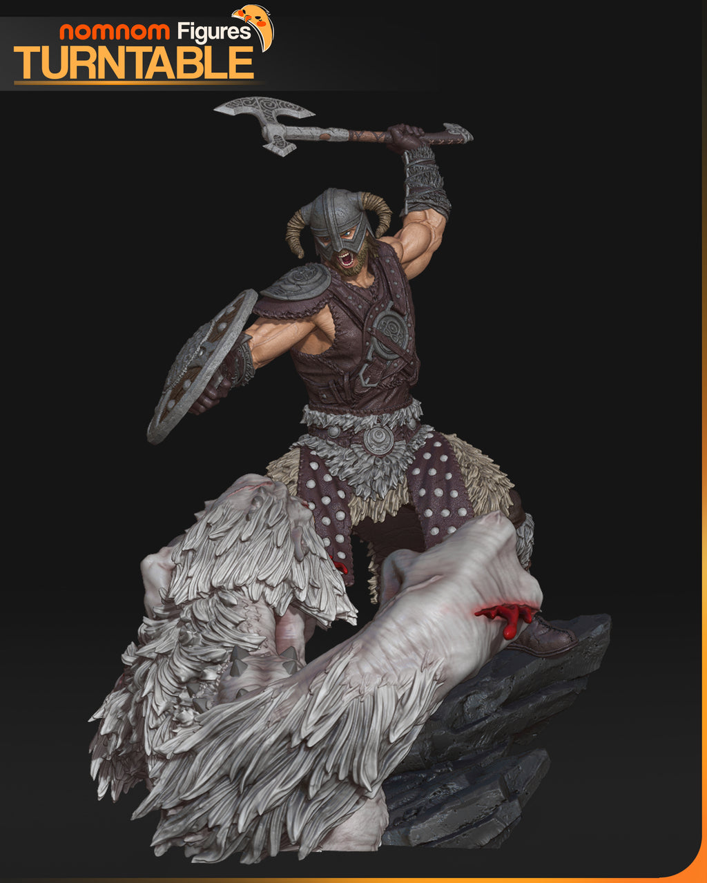 Dragon Knight Warrior Statue | Unpainted Resin Collectible | Fantasy Garage Kit | Paint Your Own Model
