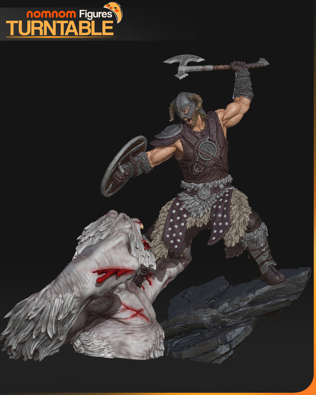 Dragon Knight Warrior Statue | Unpainted Resin Collectible | Fantasy Garage Kit | Paint Your Own Model