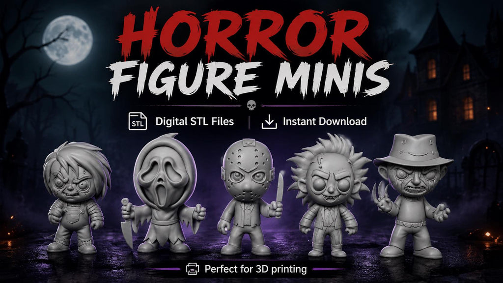Horror Chibi Minis STL Bundle | Creepy 3D Print Files (Digital Download)