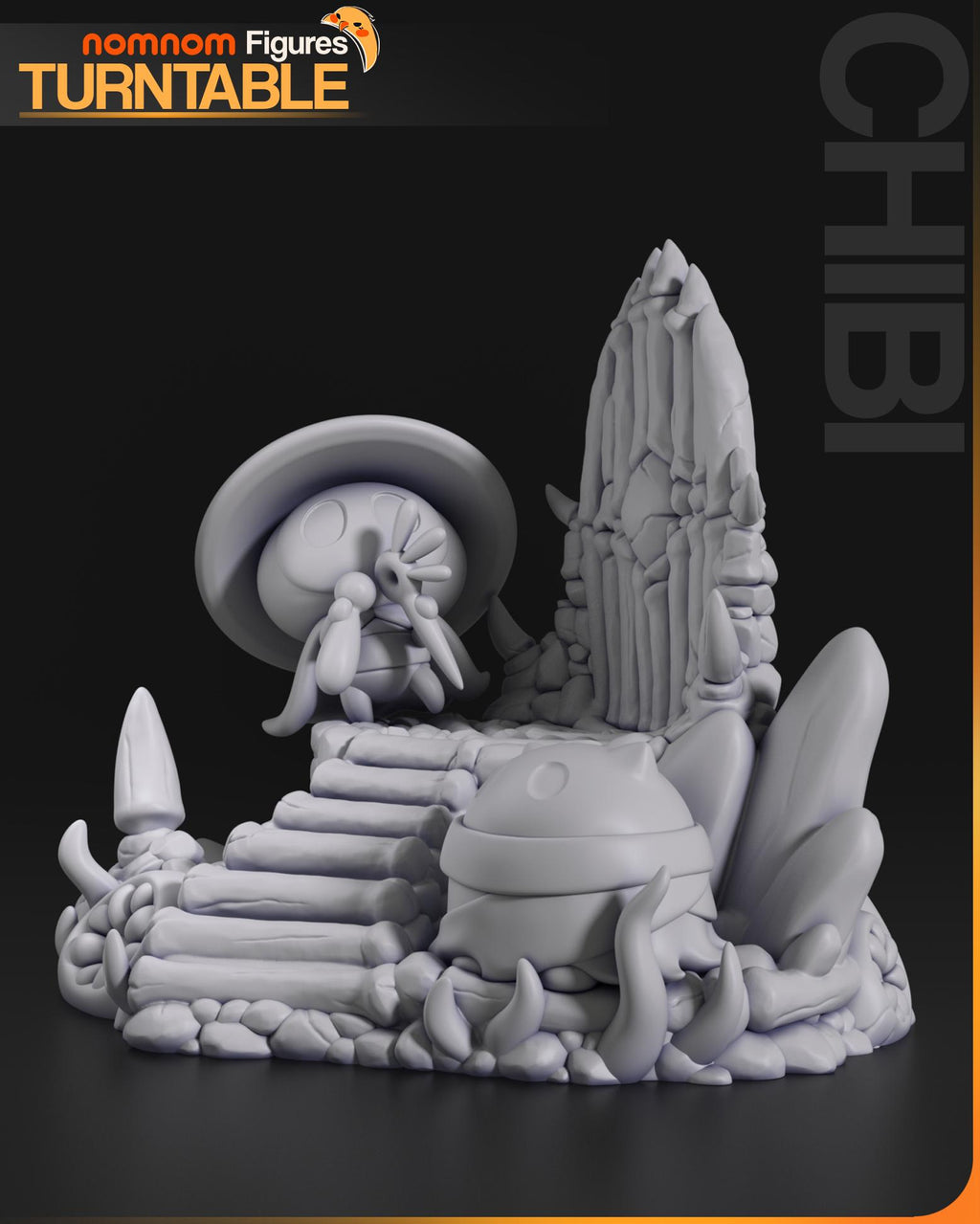 Chibi Fantasy Character Figurine | Unpainted Resin Figure | Cute Collectible Garage Kit | Paint Your Own