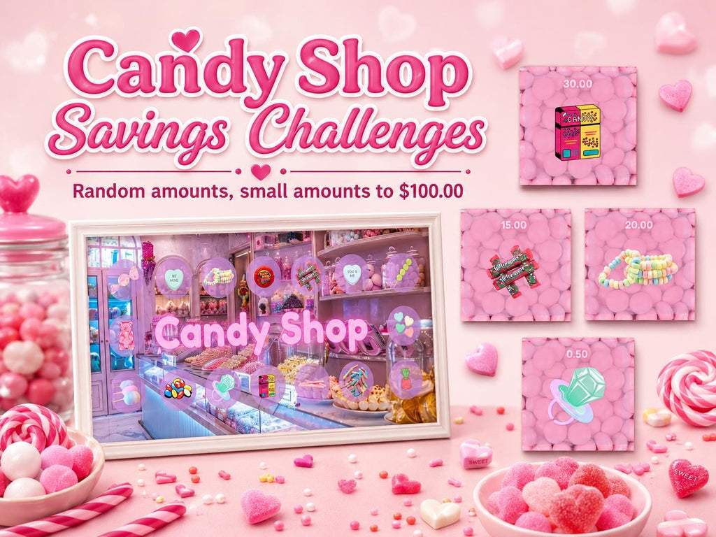Candy Shop Savings Challenge Printable | Kawaii Budget Tracker (Digital Download PDF)