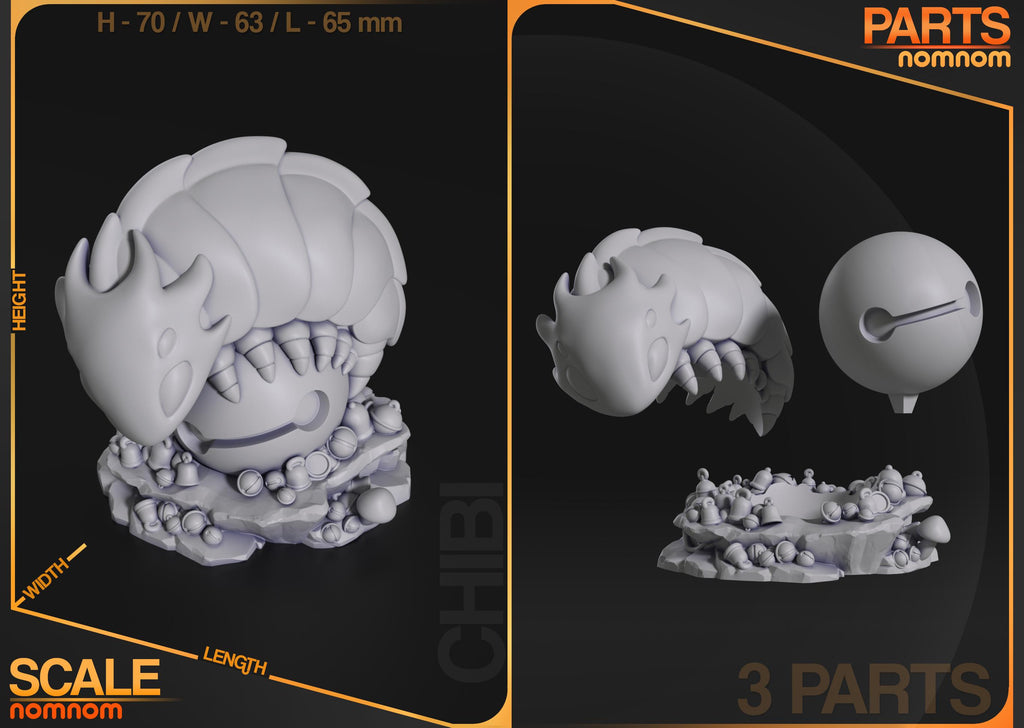Tiny Bell Beast Creature Figure | Unpainted Resin Collectible | Fantasy Monster Garage Kit | Hobby Model