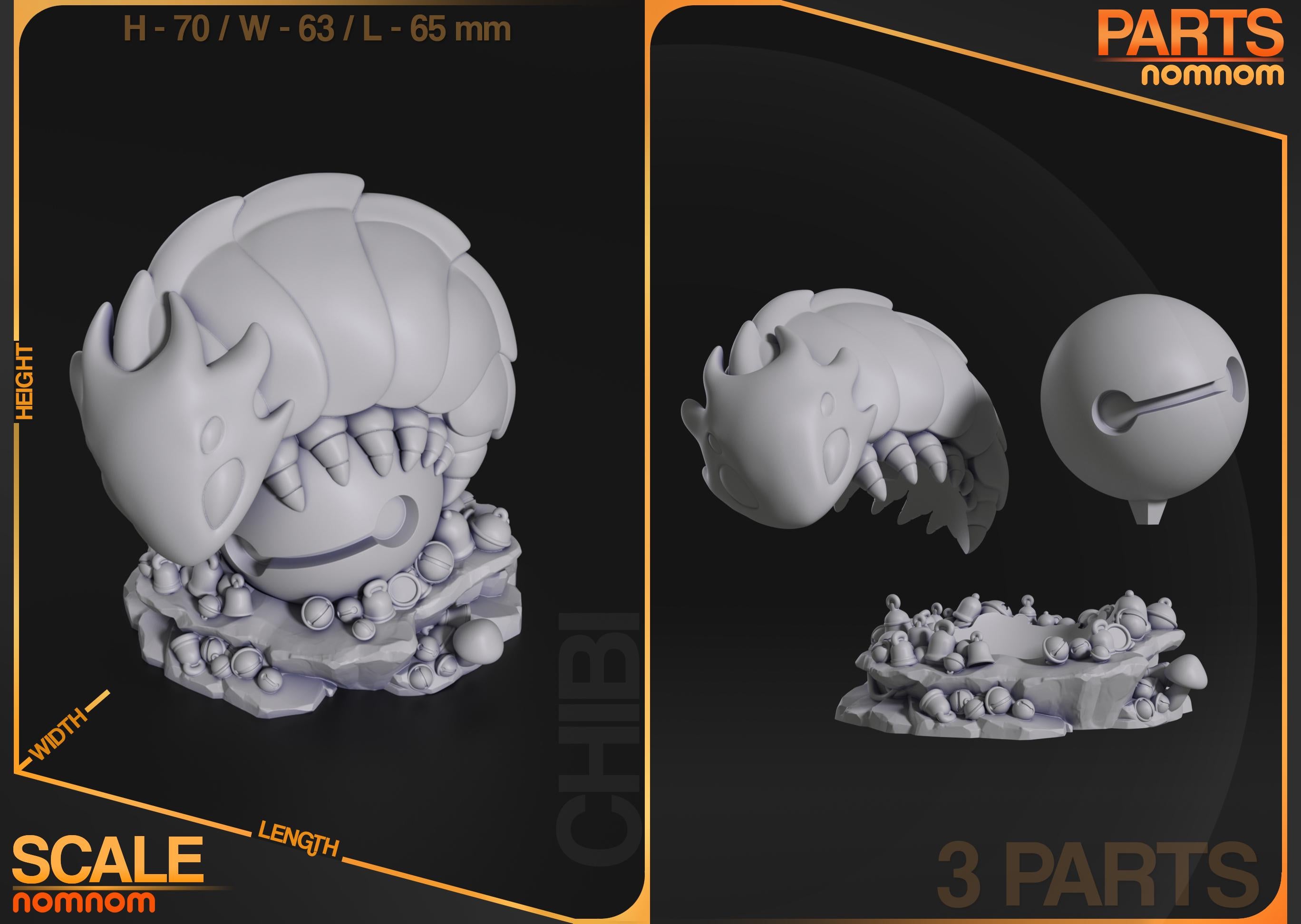 Tiny Bell Beast Creature Figure | Unpainted Resin Collectible | Fantasy Monster Garage Kit | Hobby Model