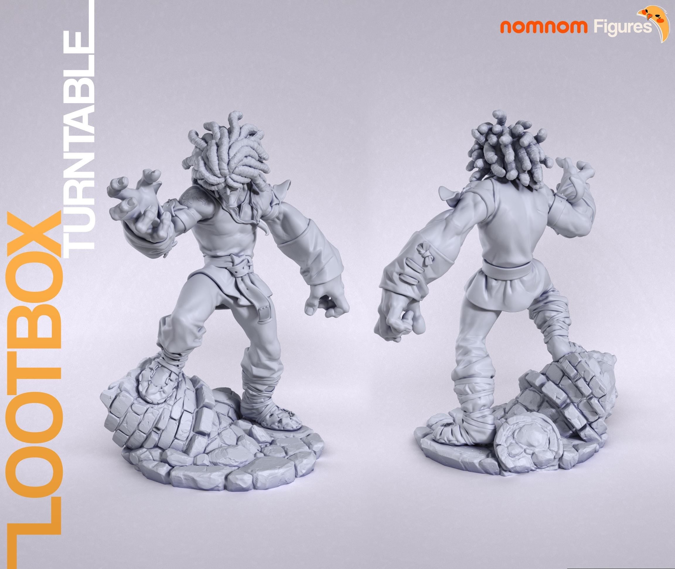 Crimson Beast Warrior Statue | Unpainted Resin Collectible | Dark Fantasy Garage Kit | Hobby Model