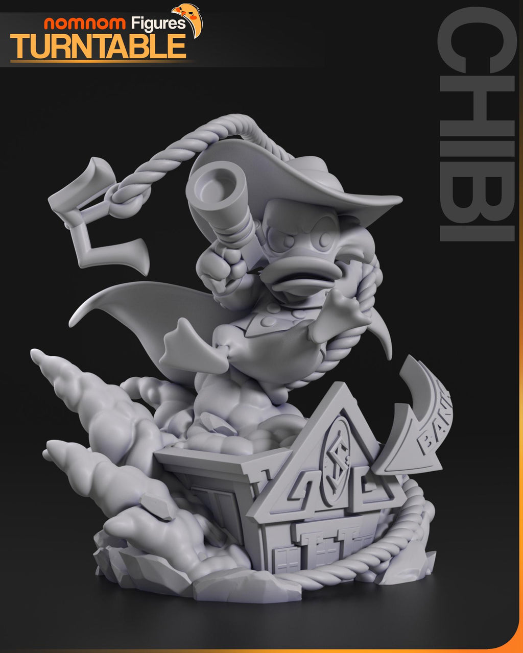 Masked Duck Vigilante Figurine | Unpainted Resin Garage Kit | Cute Fantasy Hero Collectible