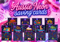 Neon Australian Savings Challenge Cards, Aussie Animals, Budget Tracker (Digital Download)