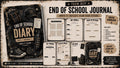 Teen Boy End of School Journal | Grunge Scrapbook Diary (Digital Download PDF)