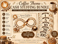 Coffee Savings Challenge Tracker | Infinity Cash Stuffing Bundle (PDF)