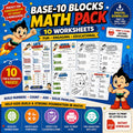 Base-10 Blocks Math Pack | 10 Counting Worksheets (Digital Download)
