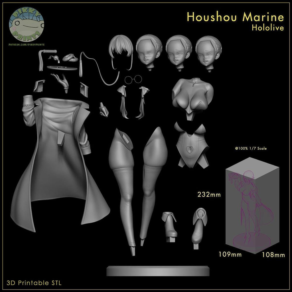 Ocean Rogue Captain Figurine | Resin Printed Collectible Statue | Unpainted Hobby Model Kit