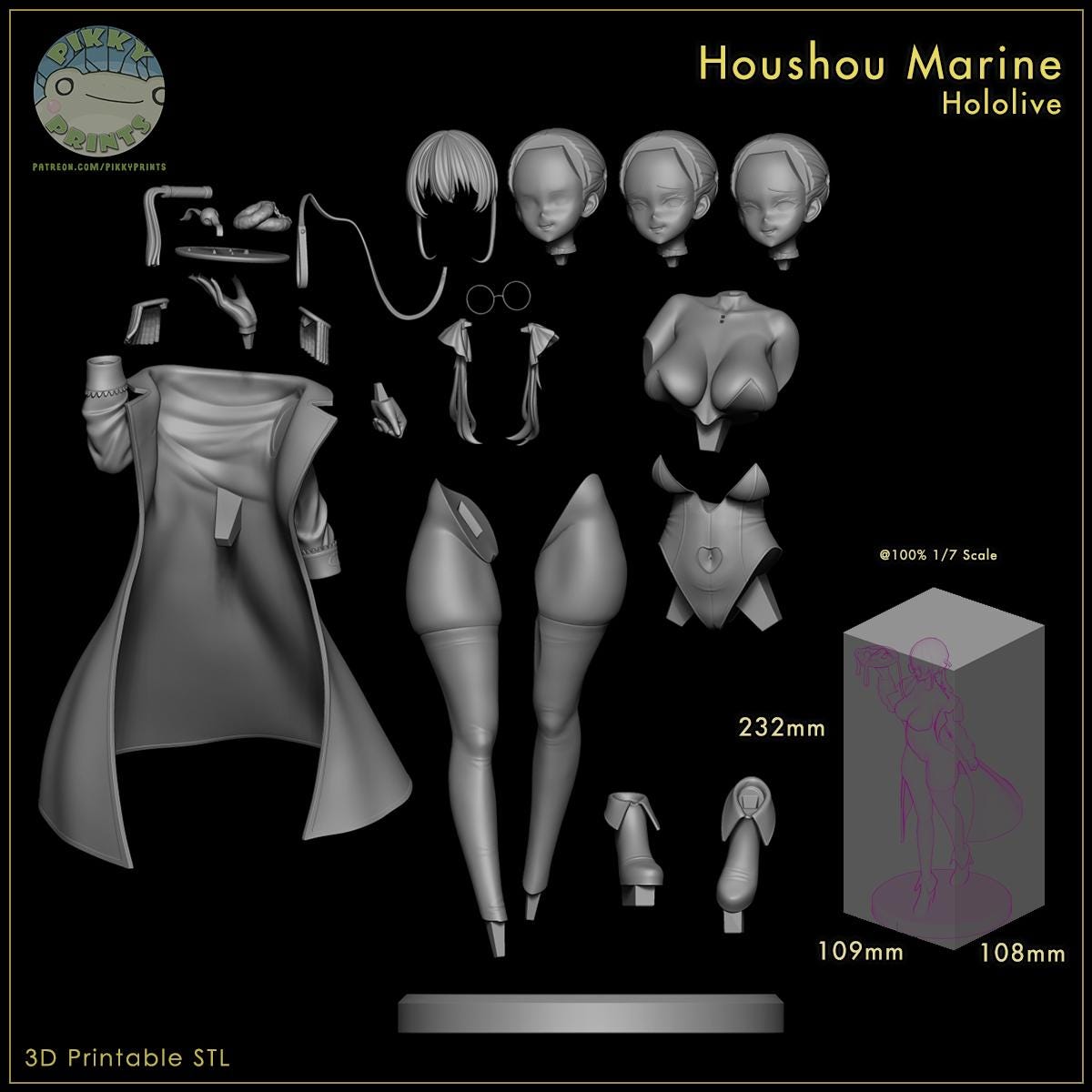 Ocean Rogue Captain Figurine | Resin Printed Collectible Statue | Unpainted Hobby Model Kit
