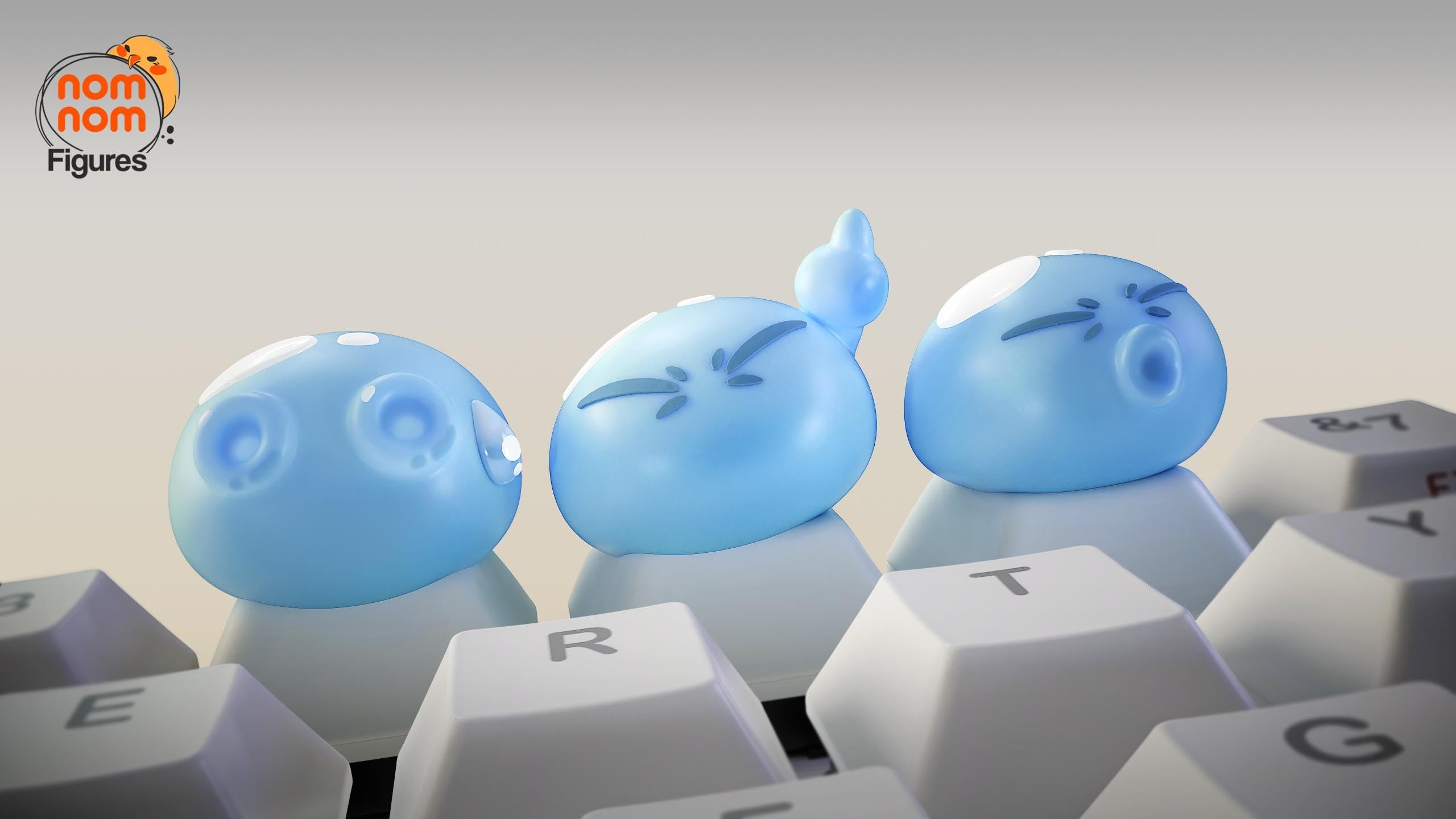 Cute Slime Artisan Keycap | Unpainted Resin Keyboard Cap | DIY Painting Hobby Kit | Gamer Gift